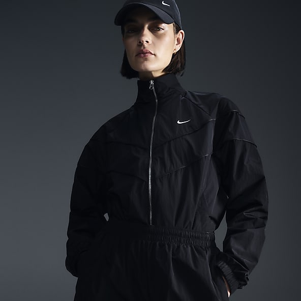 Womens Black Windbreakers. Nike